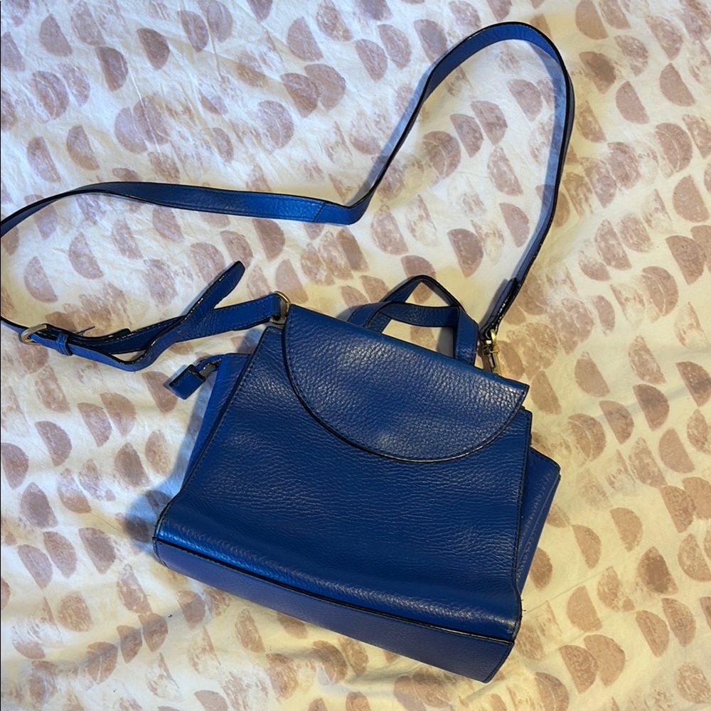 Blue Leather Kate Spade Saturday Bag